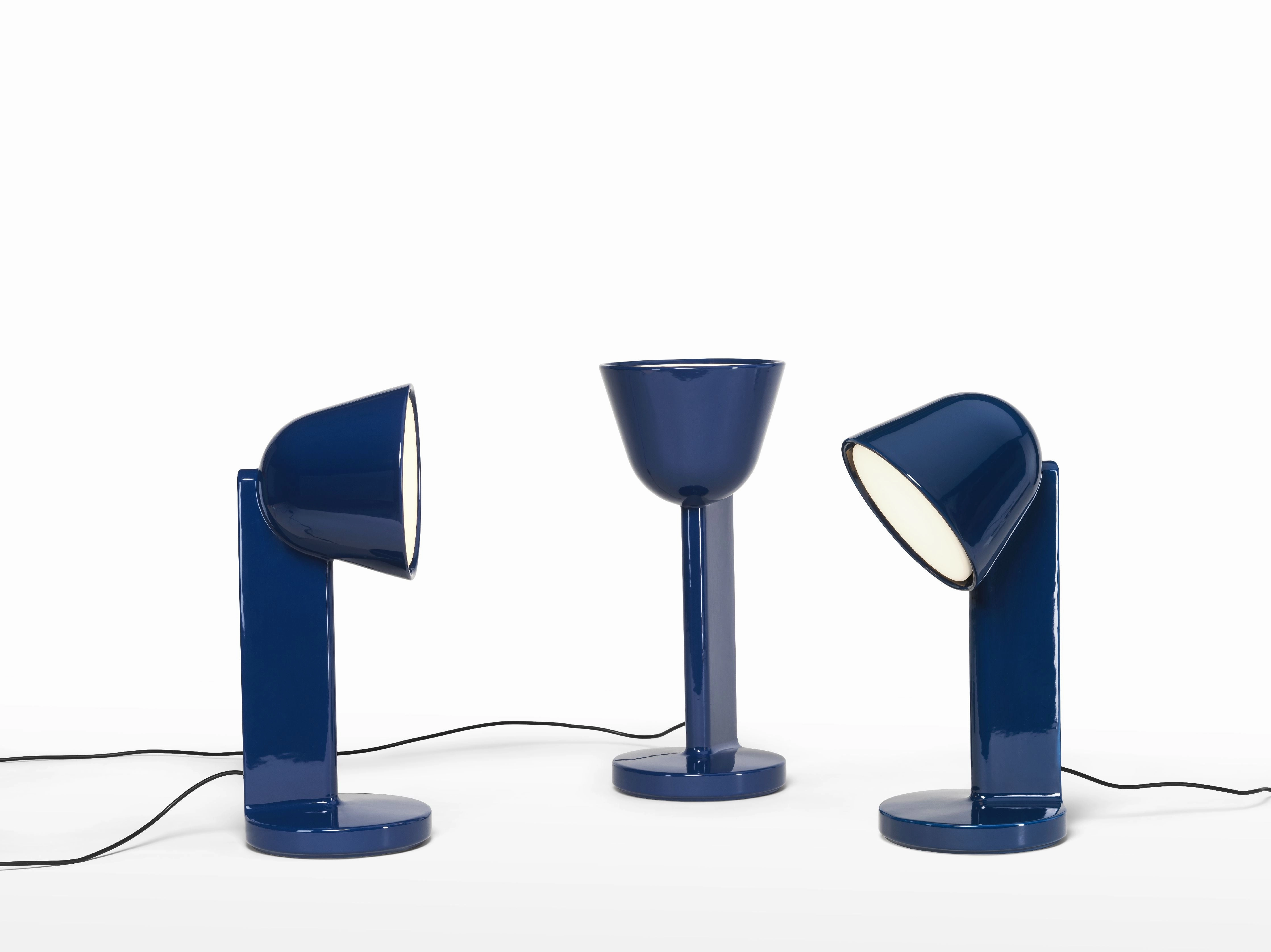 Flos Cramique Table Lamp Down, Navy Blue