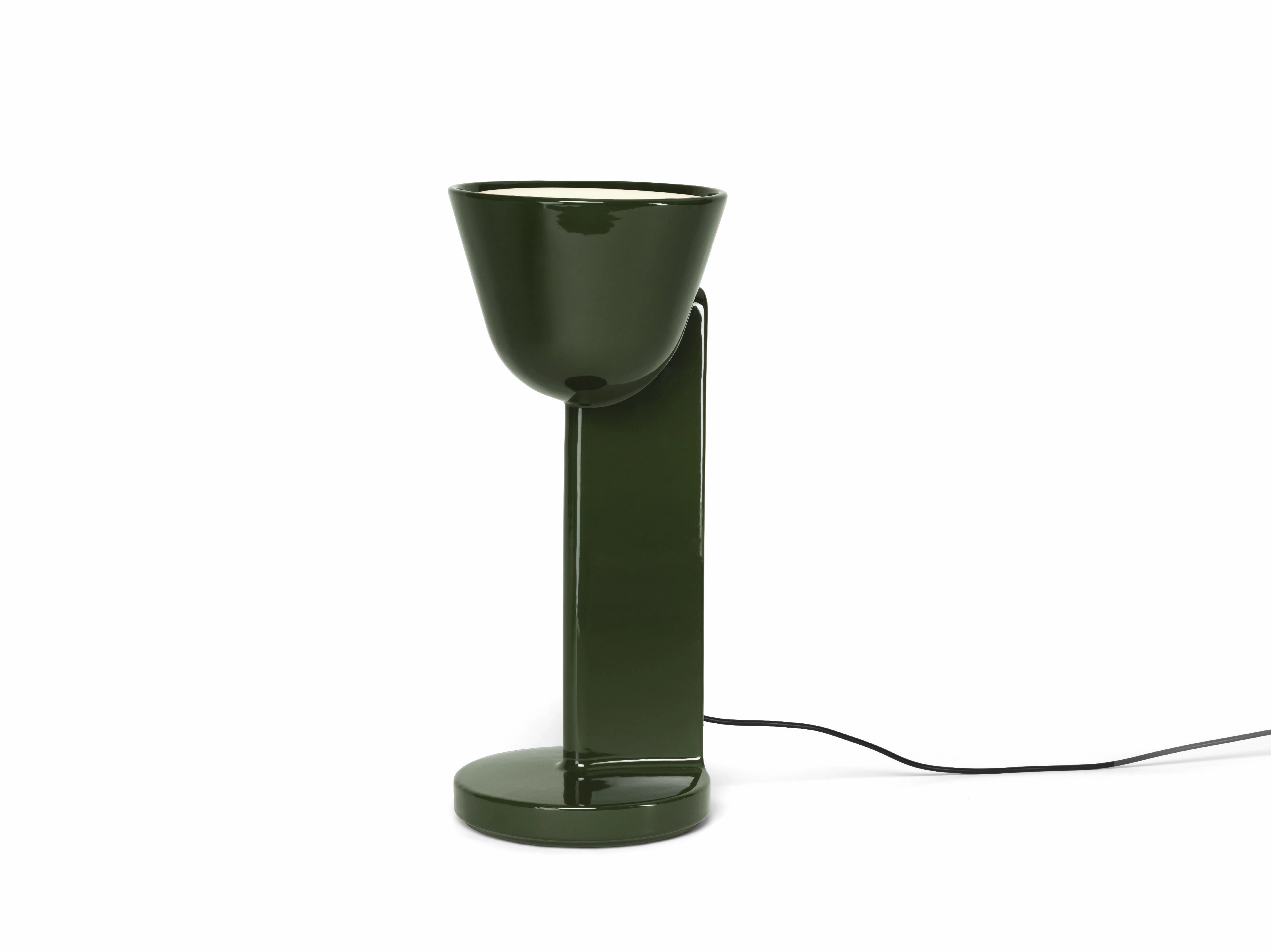 Flos Cramique Table Lamp Up, Moss Green