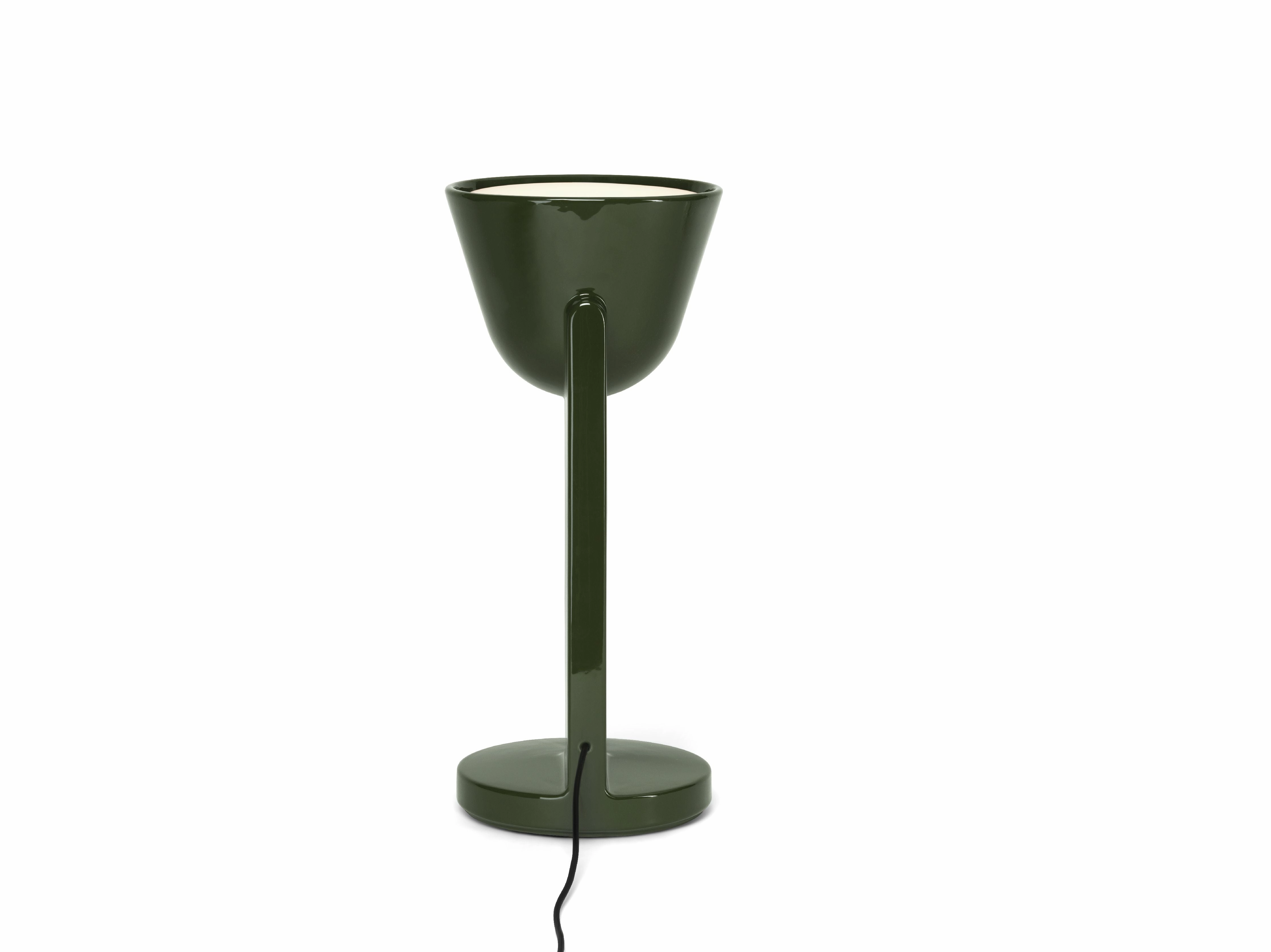 Flos Cramique Table Lamp Up, Moss Green designer outdoor lamp