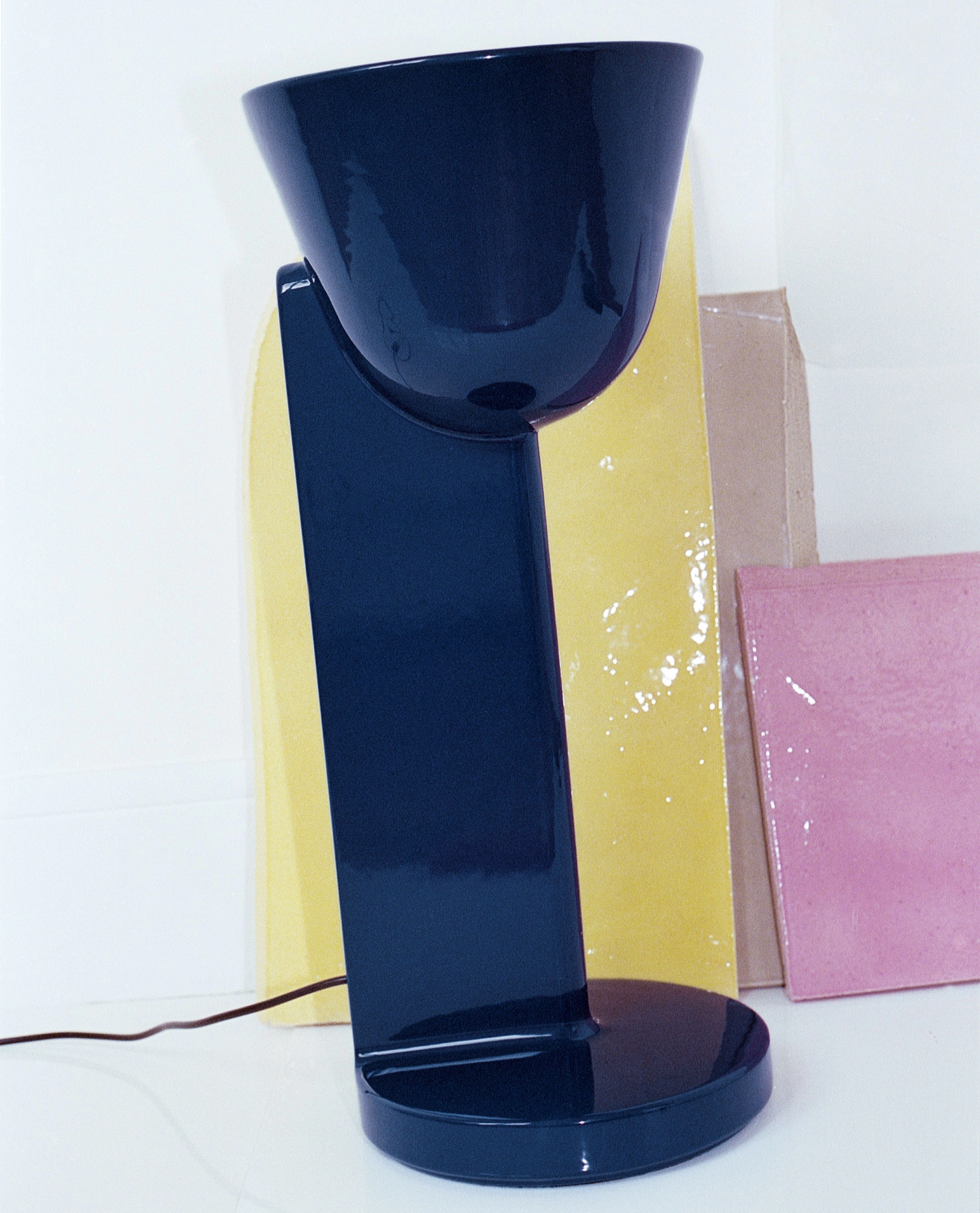 Flos Cramique Table Lamp Up, Navy Blue