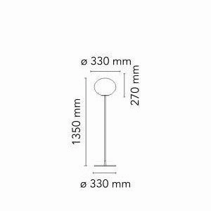 Flos Glo Ball F1 Floor Lamp, Silver