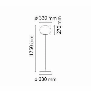 Flos Glo Ball F2 Floor Lamp, Silver