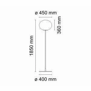 Flos Glo Ball F3 Floor Lamp, Silver