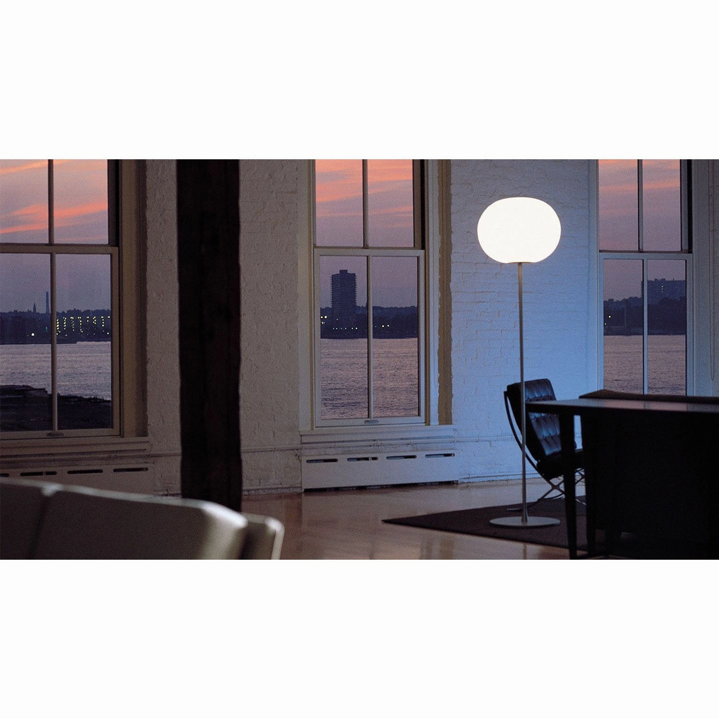 Flos Glo Ball F3 Floor Lamp, Silver
