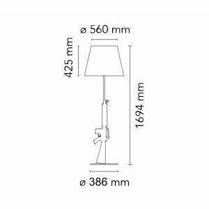 Flos Guns Lounge Floor Lamp, Gold/Black