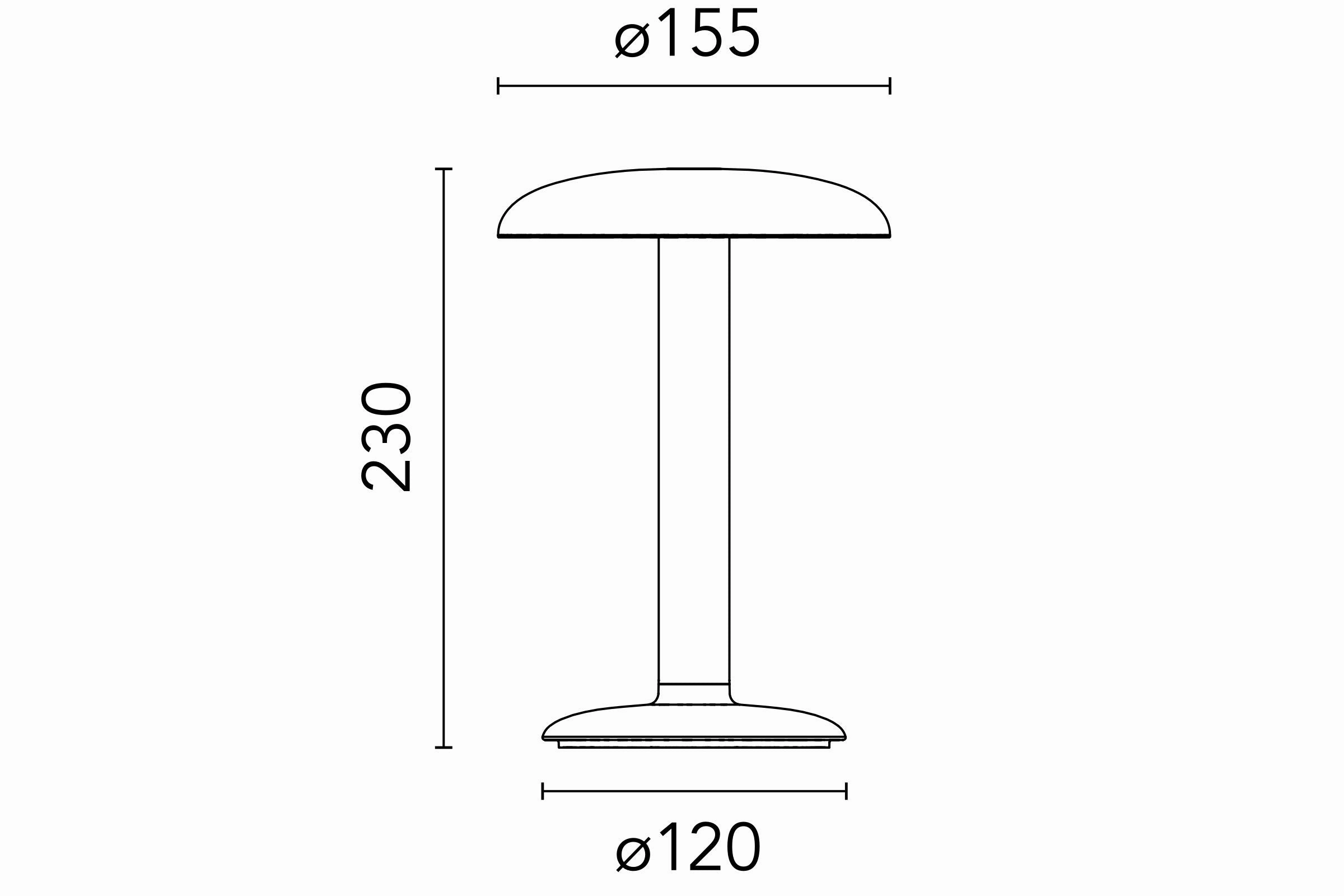 Flos Gustave Table Lamp 2700 K, Matt Anthracite
