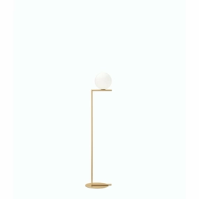 Flos Ic Light F1 Floor Lamp, Brass garden LED light