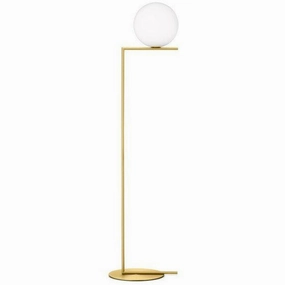 Flos Ic Light F2 Floor Lamp, Brass garden LED light