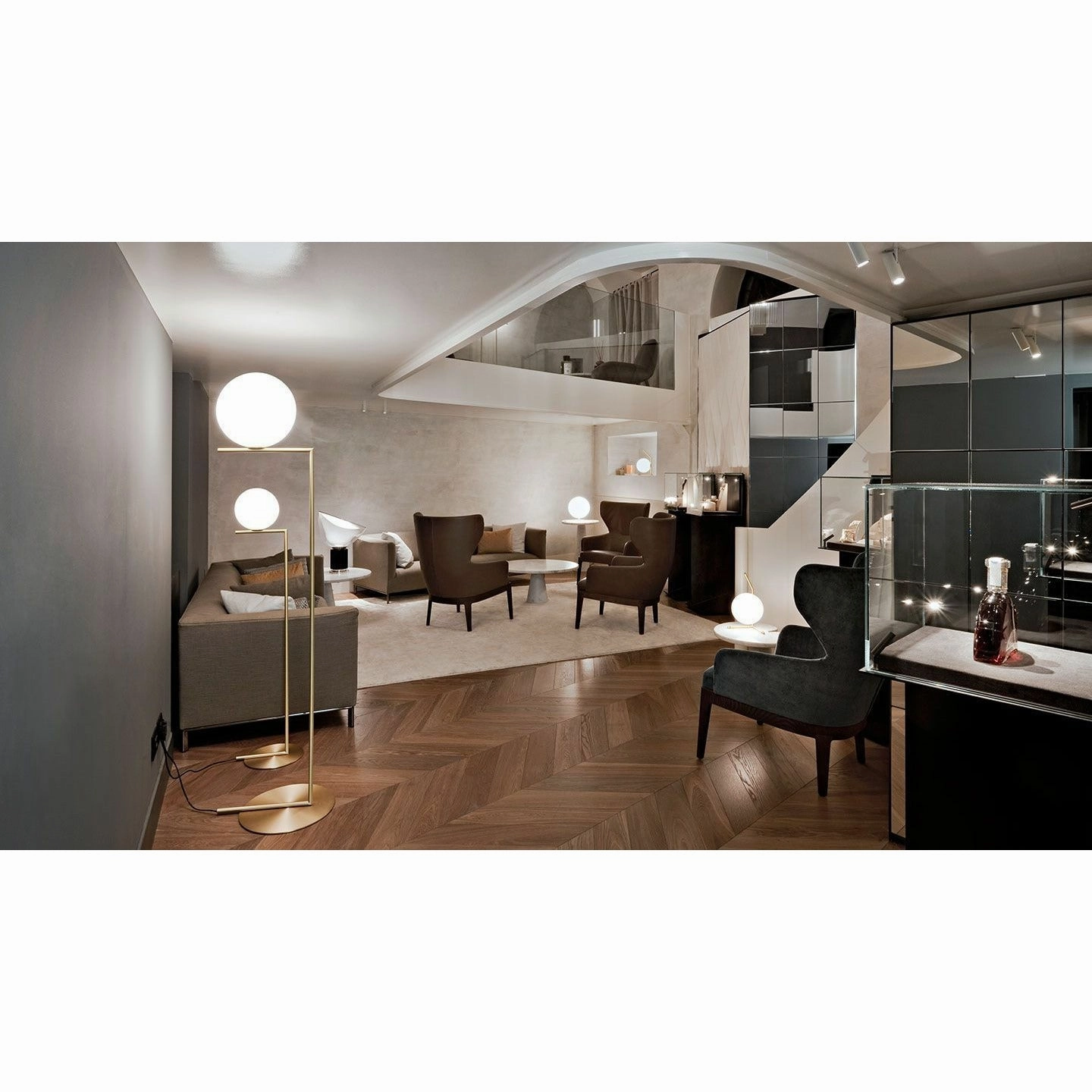 Flos Ic Light F2 Floor Lamp, Brass