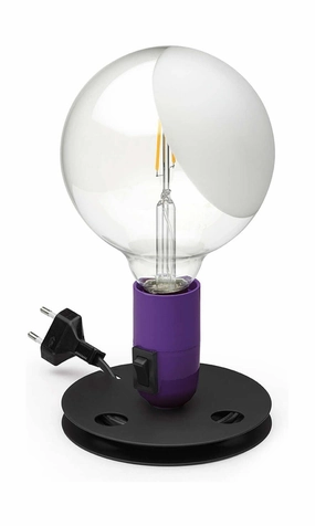 Flos Lampadina Led Table Lamp, Violet designer outdoor lamp