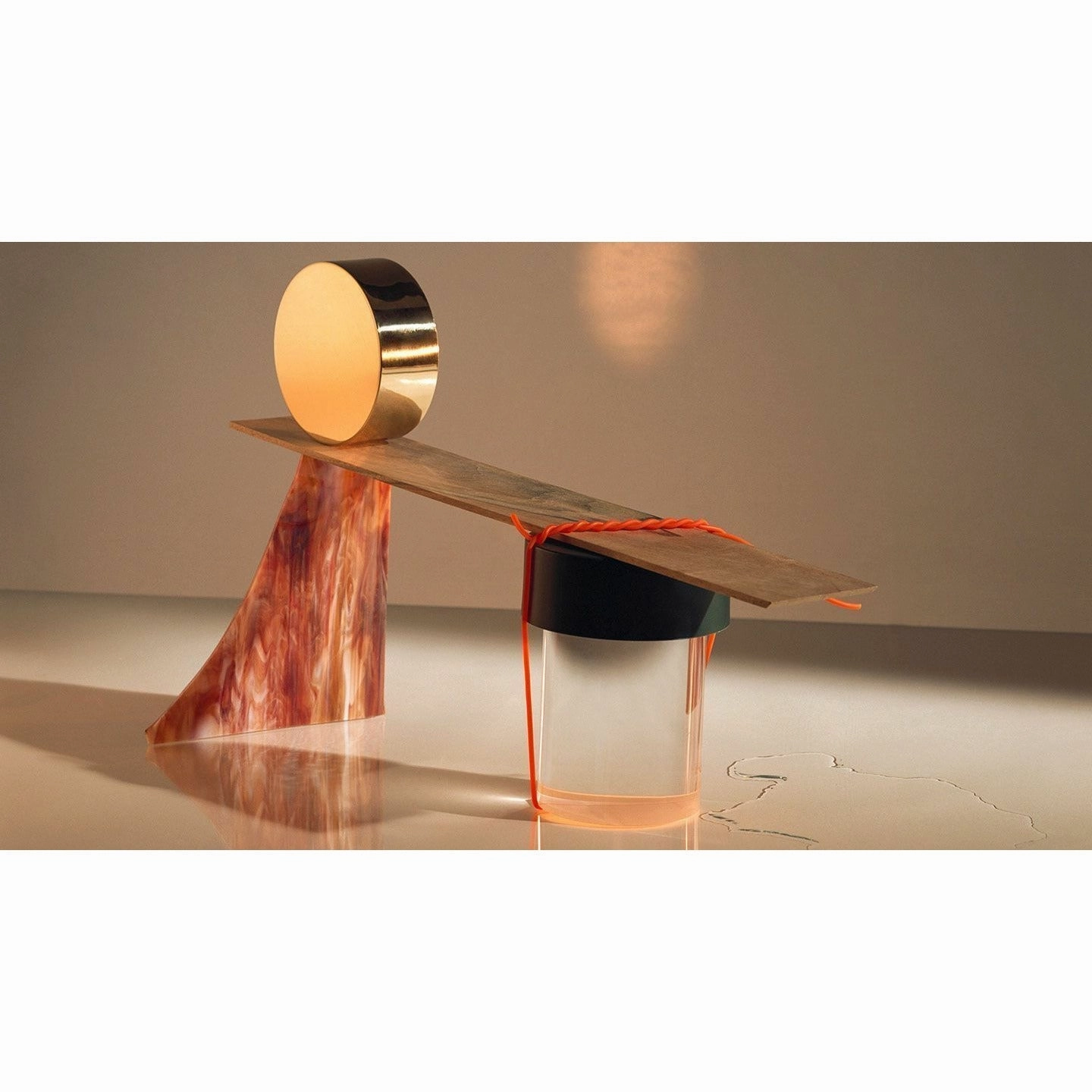 Flos Last Order Clear Table Lamp, Brass