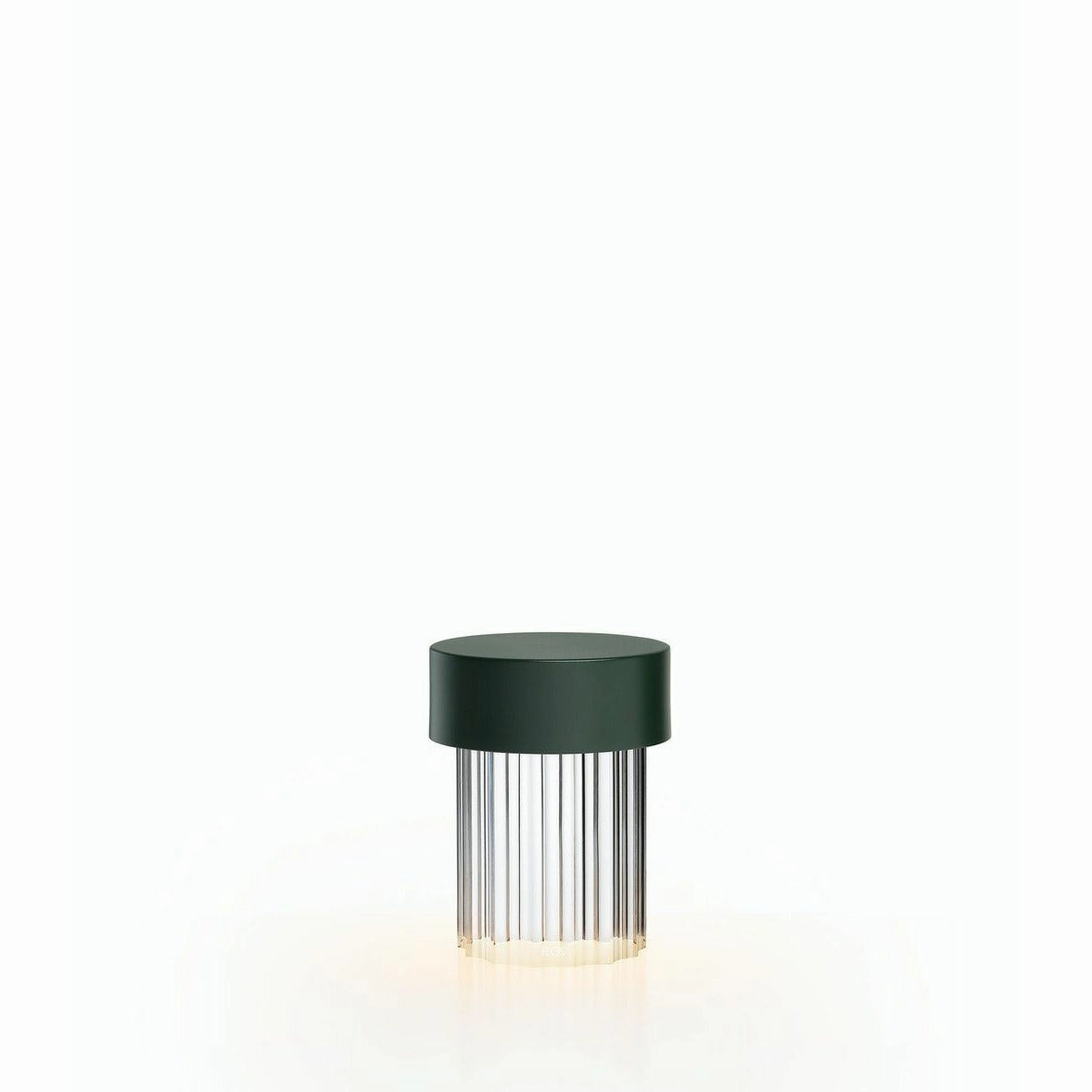 Flos Last Order Fluted Table Lamp, Green Matt designer outdoor lamp
