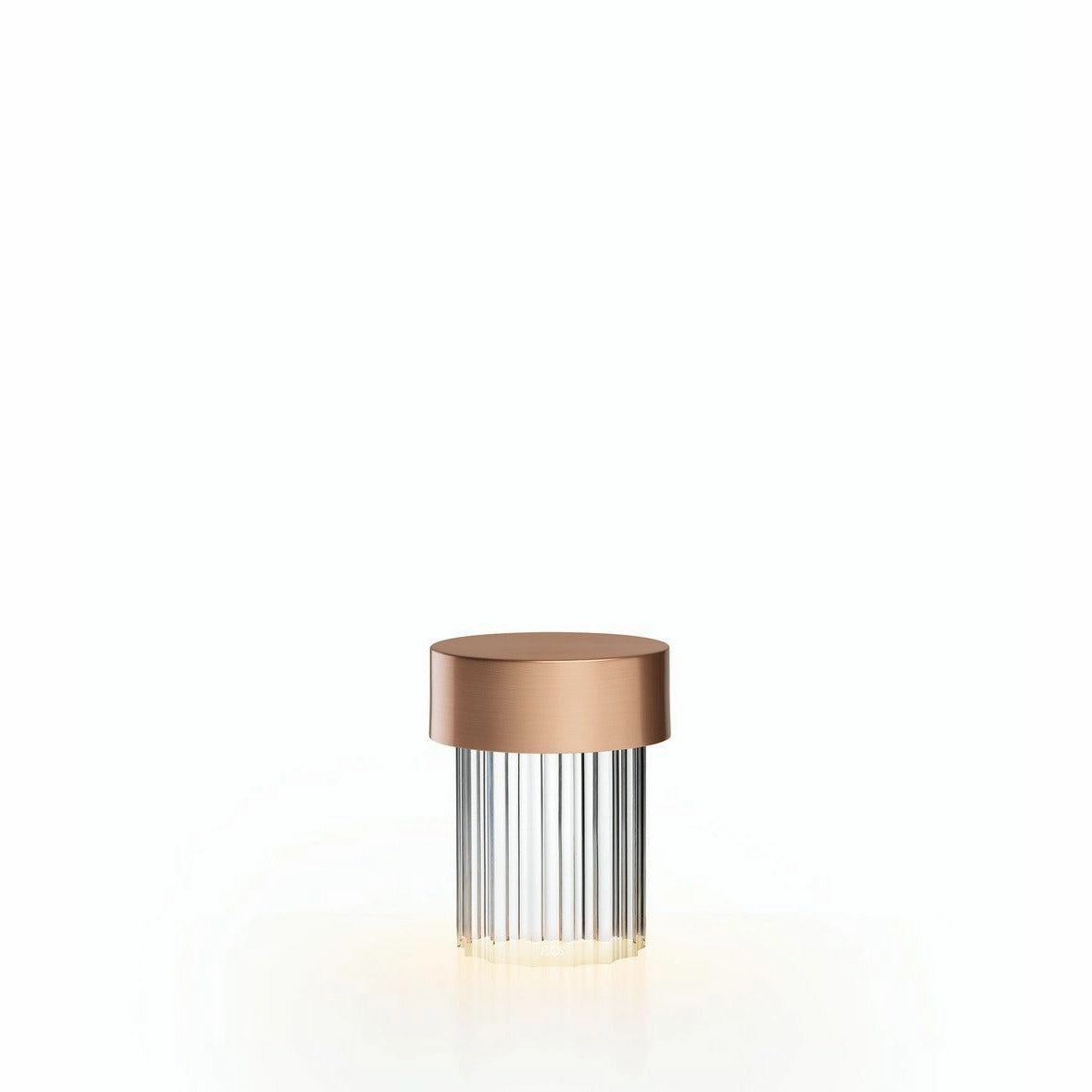 Flos Last Order Fluted Table Lamp, Satin Copper designer outdoor lamp