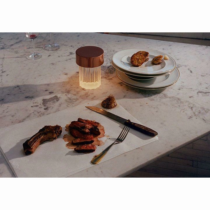 Flos Last Order Fluted Table Lamp, Satin Copper