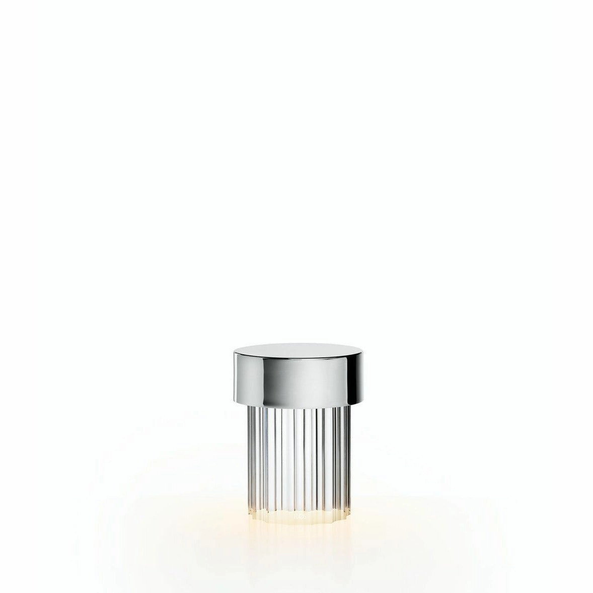 Flos Last Order Fluted Table Lamp, Steel designer outdoor lamp