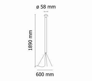 Flos Luminator Floor Lamp, Light Blue
