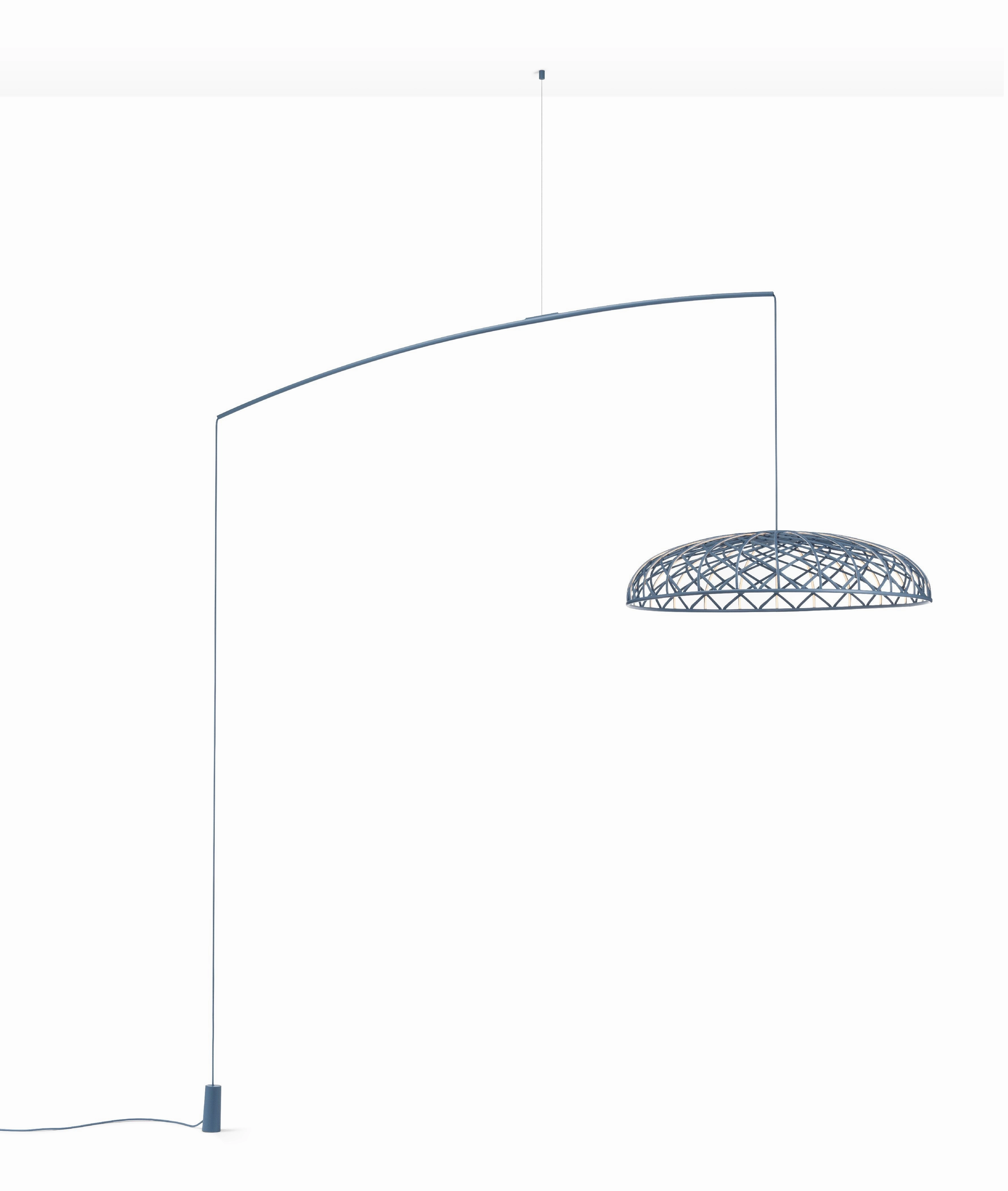 Flos Skynest Motion Floor Lamp, Blue Tomaline garden LED light
