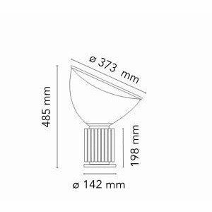 Flos Taccia Small Table Lamp Glass Shade Small, Bronze