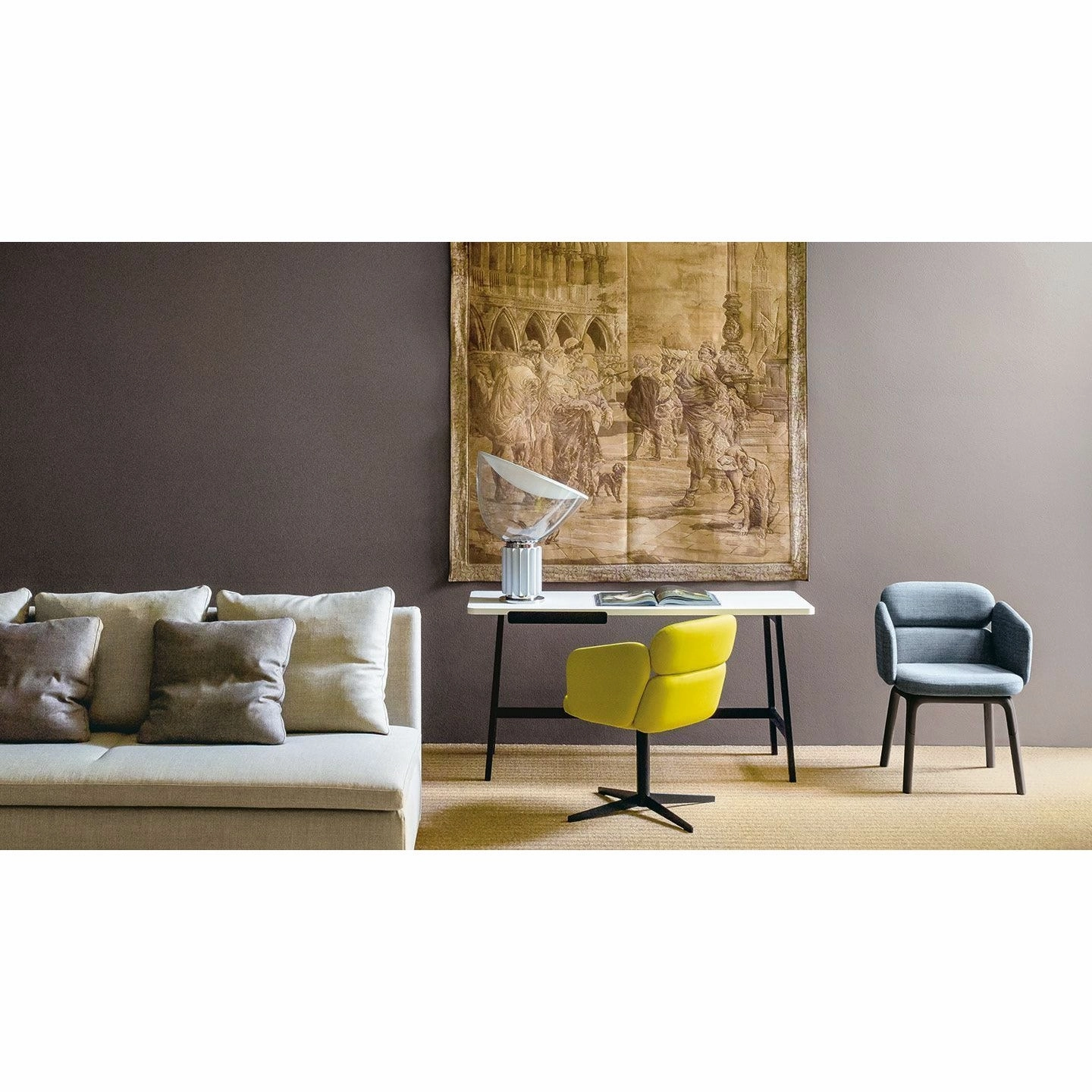 Flos Taccia Small Table Lamp Glass Shade Small, Bronze