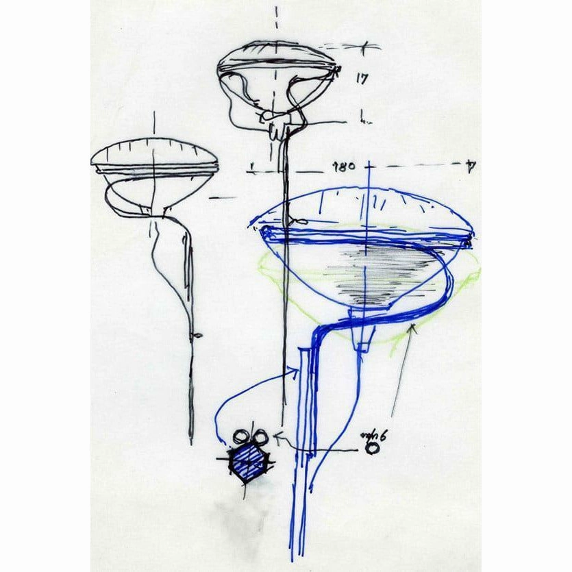 Flos Toio Special Edition Floor Lamp, Black Matt