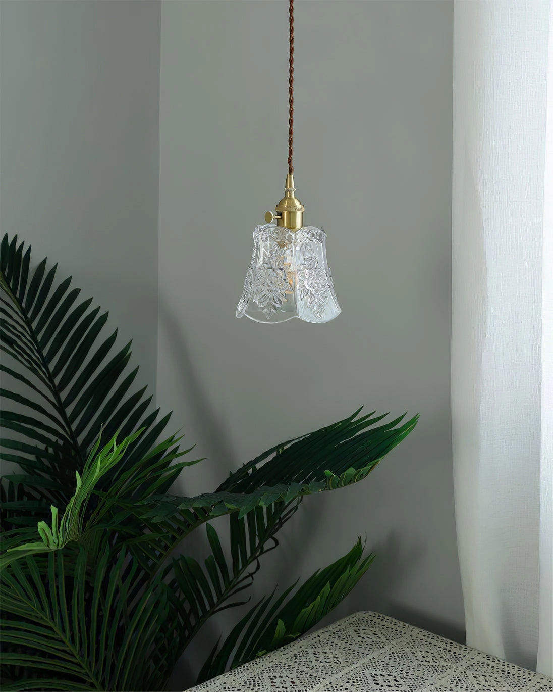 Flower Glass Pendant Lamp