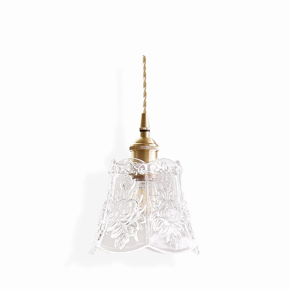 Flower Glass Pendant Lamp minimalist ceiling light