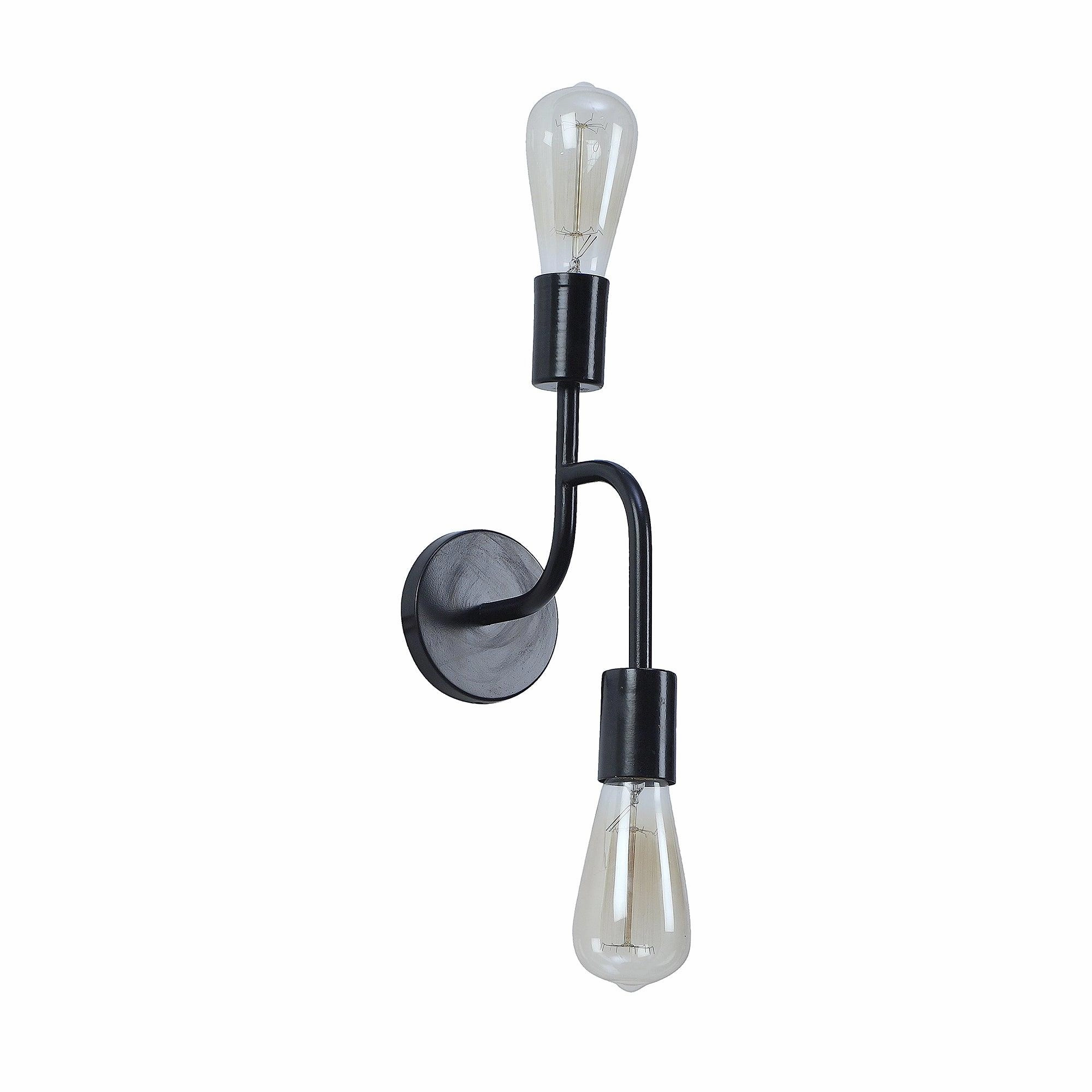 Flute Black Metal Wall Light by SS Lightings