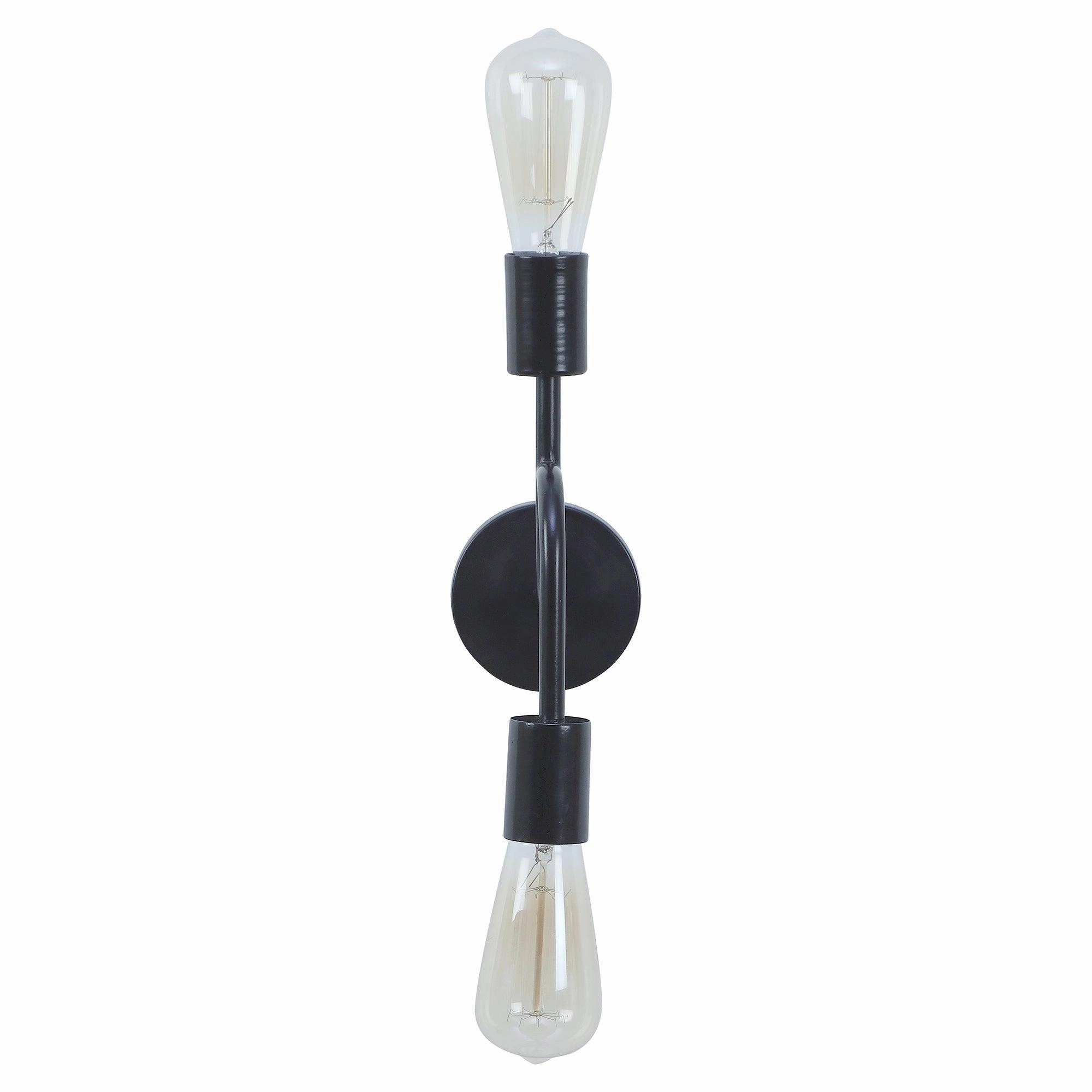 Flute Black Metal Wall Light by SS Lightings