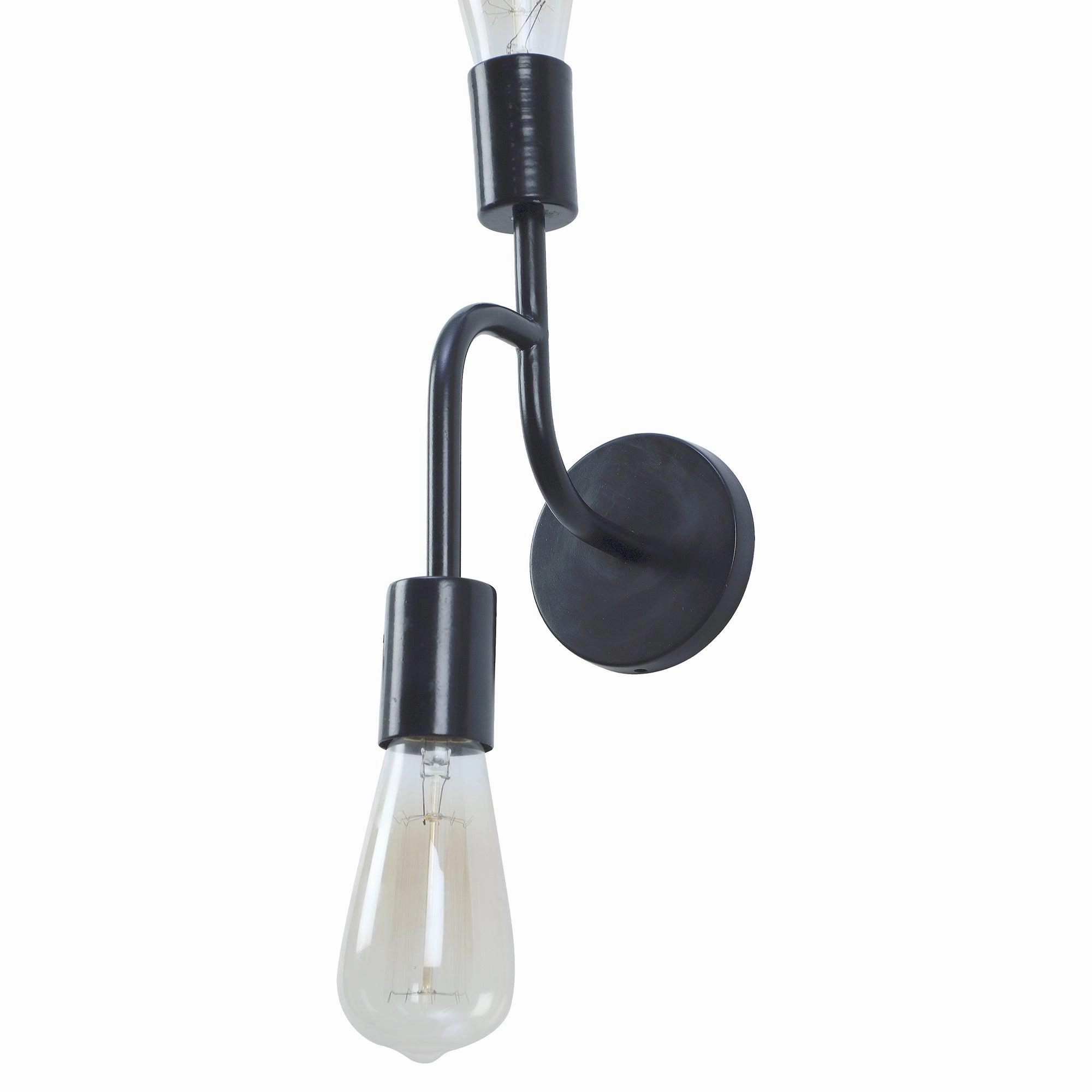 Flute Black Metal Wall Light by SS Lightings