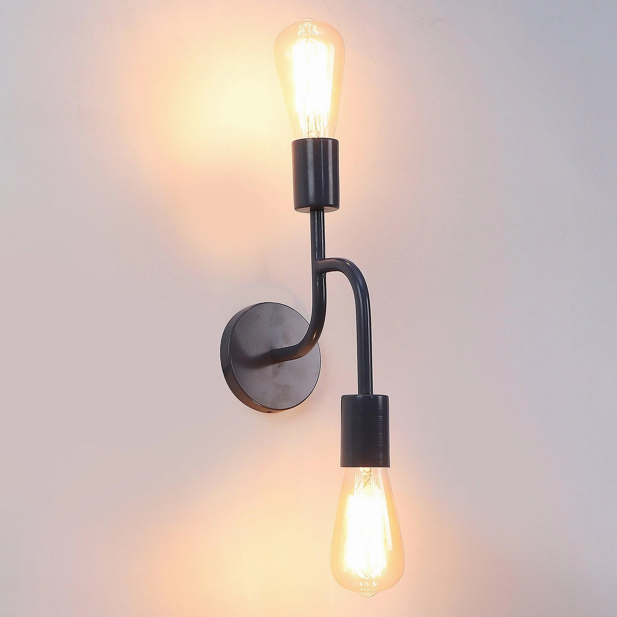 Flute Black Metal Wall Light by SS Lightings