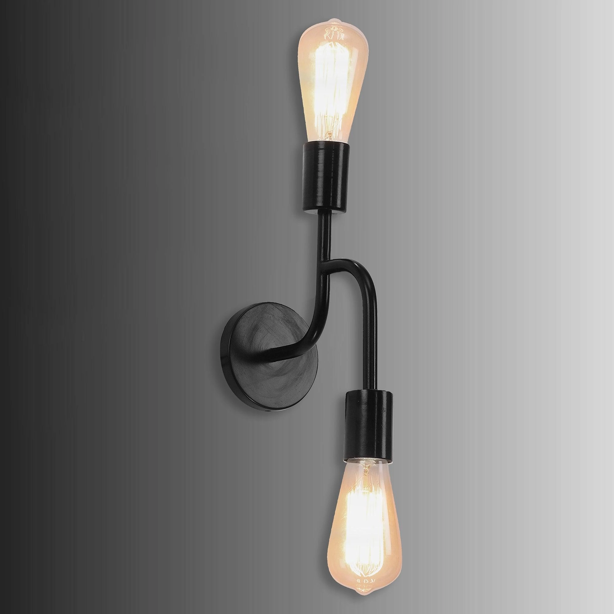 Flute Black Metal Wall Light by SS Lightings
