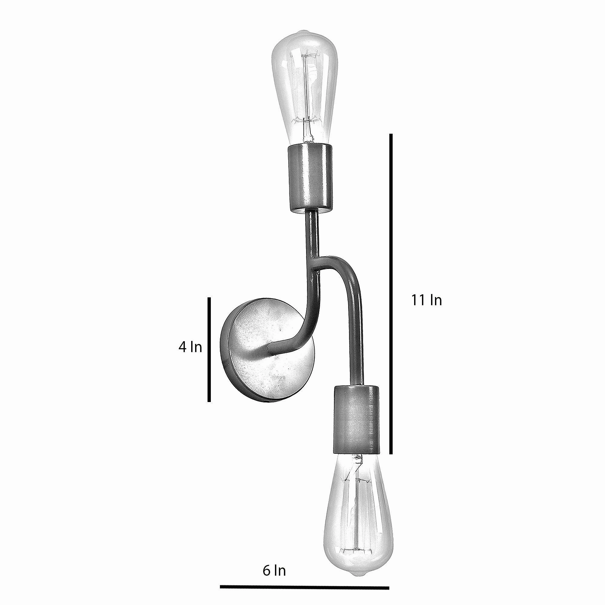 Flute Grey Metal Wall Light by SS Lightings