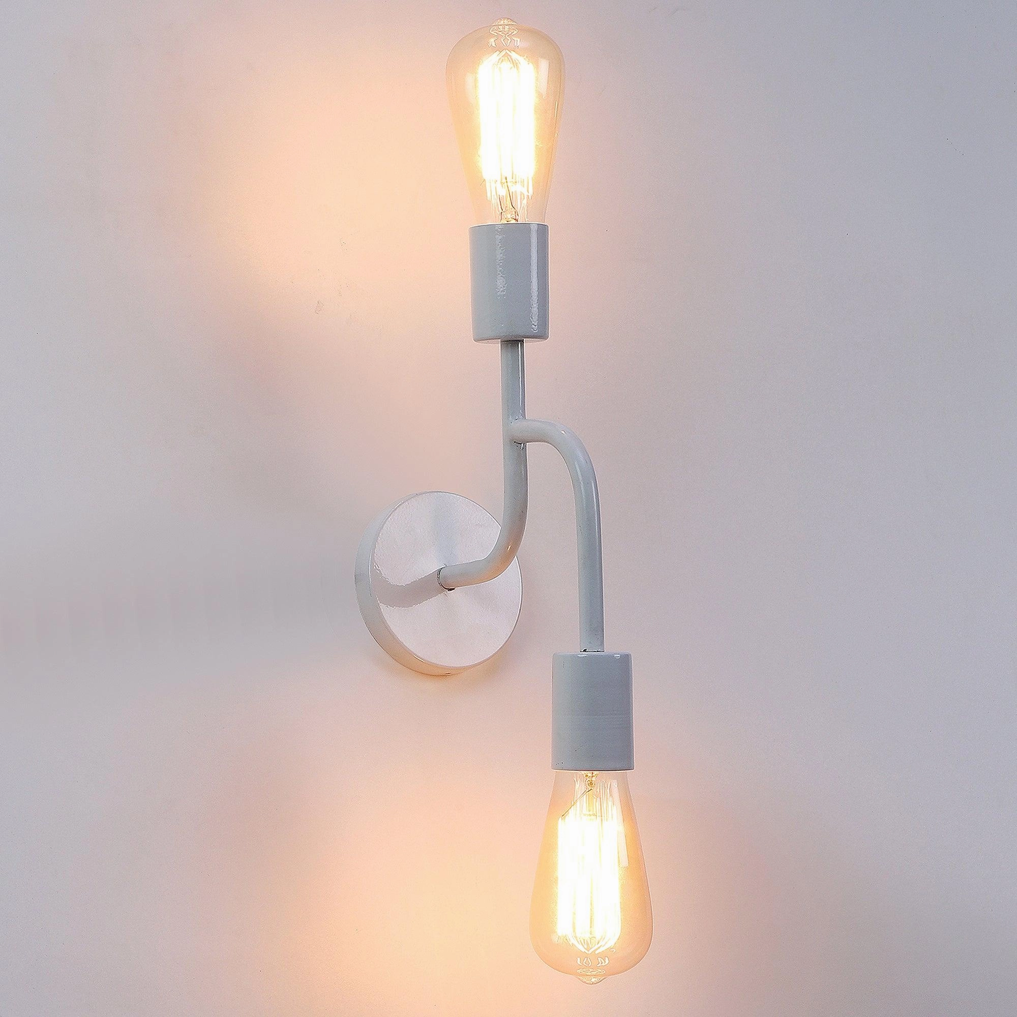 Flute White Metal Wall Light by SS Lightings