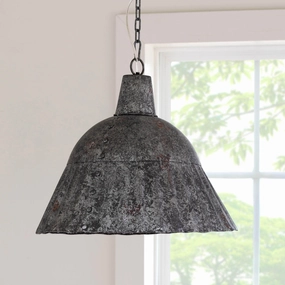 Fluted Galvanized Pendant Light rechargeable bedside light