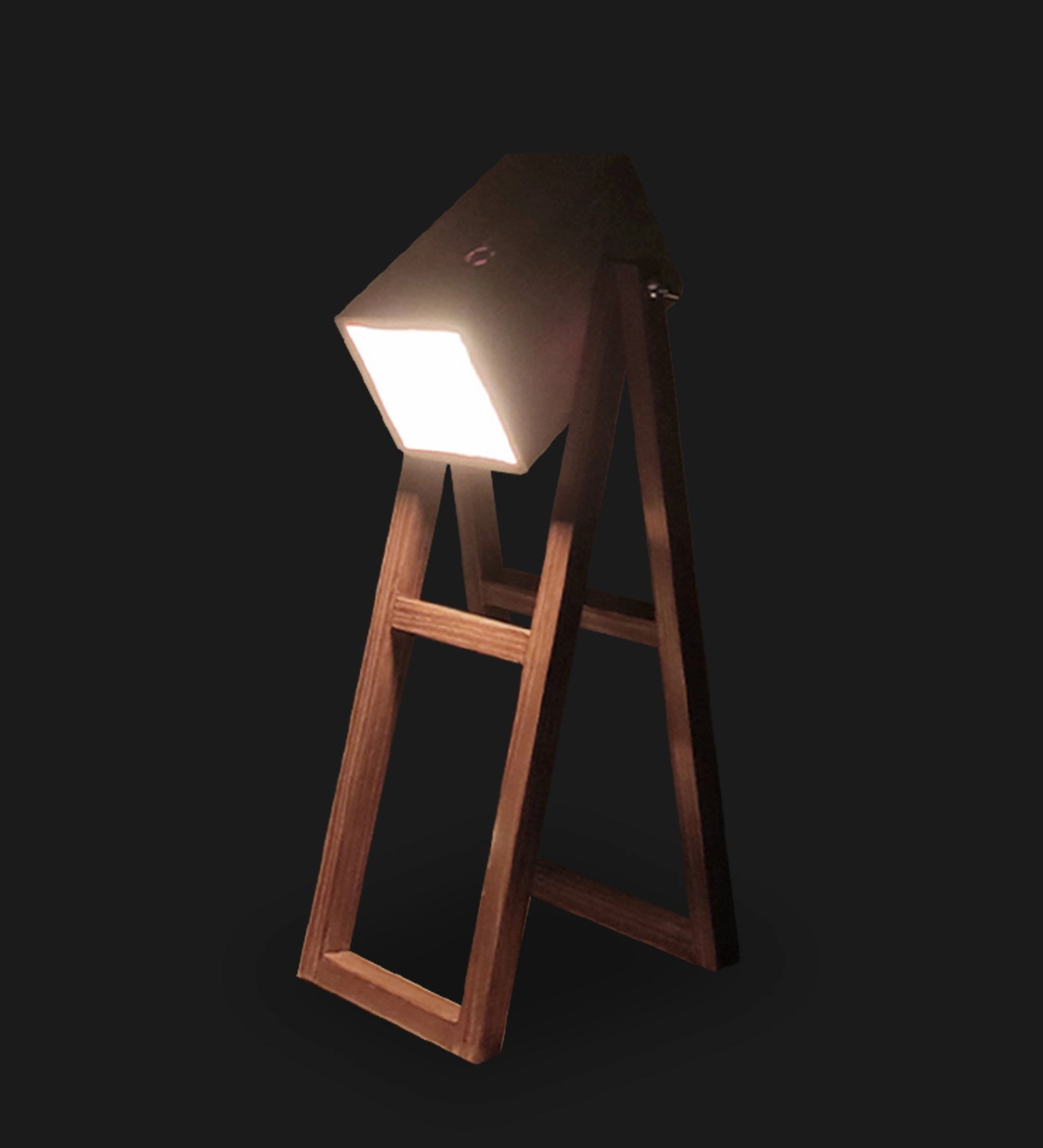 Focal Brown Wooden Table Lamp with Beige Wooden Lampshade (BULB NOT INCLUDED)