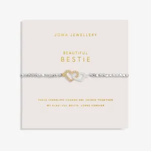 Forever Yours Beautiful Bestie Silver Gold Plated Bracelet 7481 Joma Jewellery