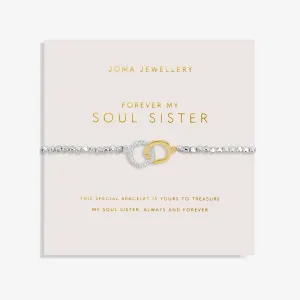 Forever Yours Forever My Soul Sister Silver Gold Plated Bracelet 7480 Joma Jewellery
