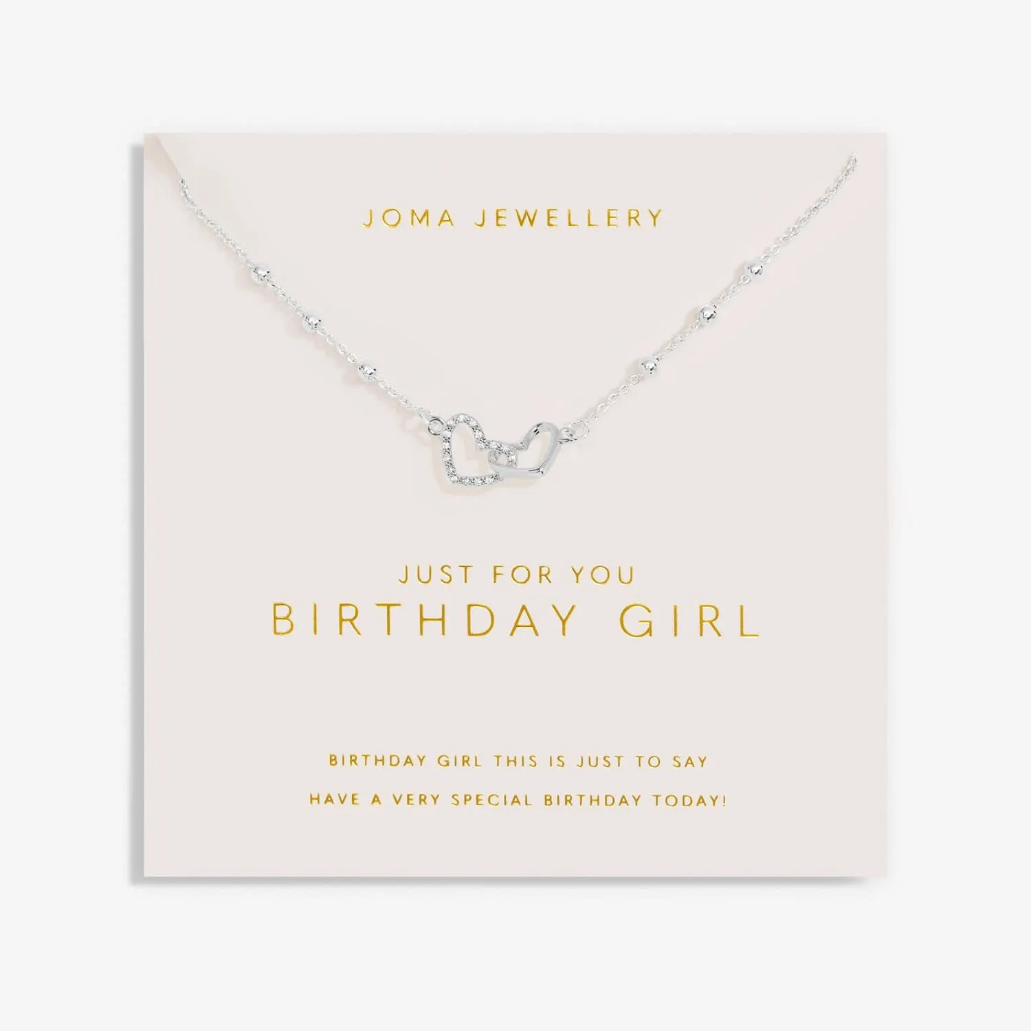 Forever Yours Just For You Birthday Girl Silver Plated Necklace 7486 Joma Jewellery