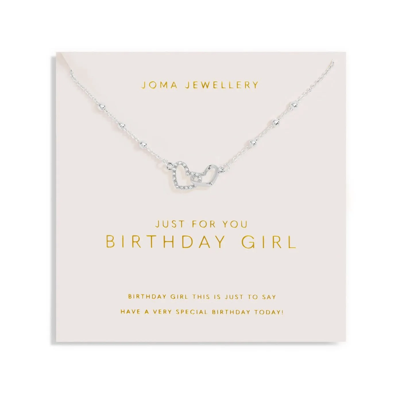 Forever Yours Just For You Birthday Girl Silver Plated Necklace 7486 Joma Jewellery