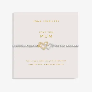 Forever Yours Love You Mum Silver Gold Plated Bracelet 7477 Joma Jewellery