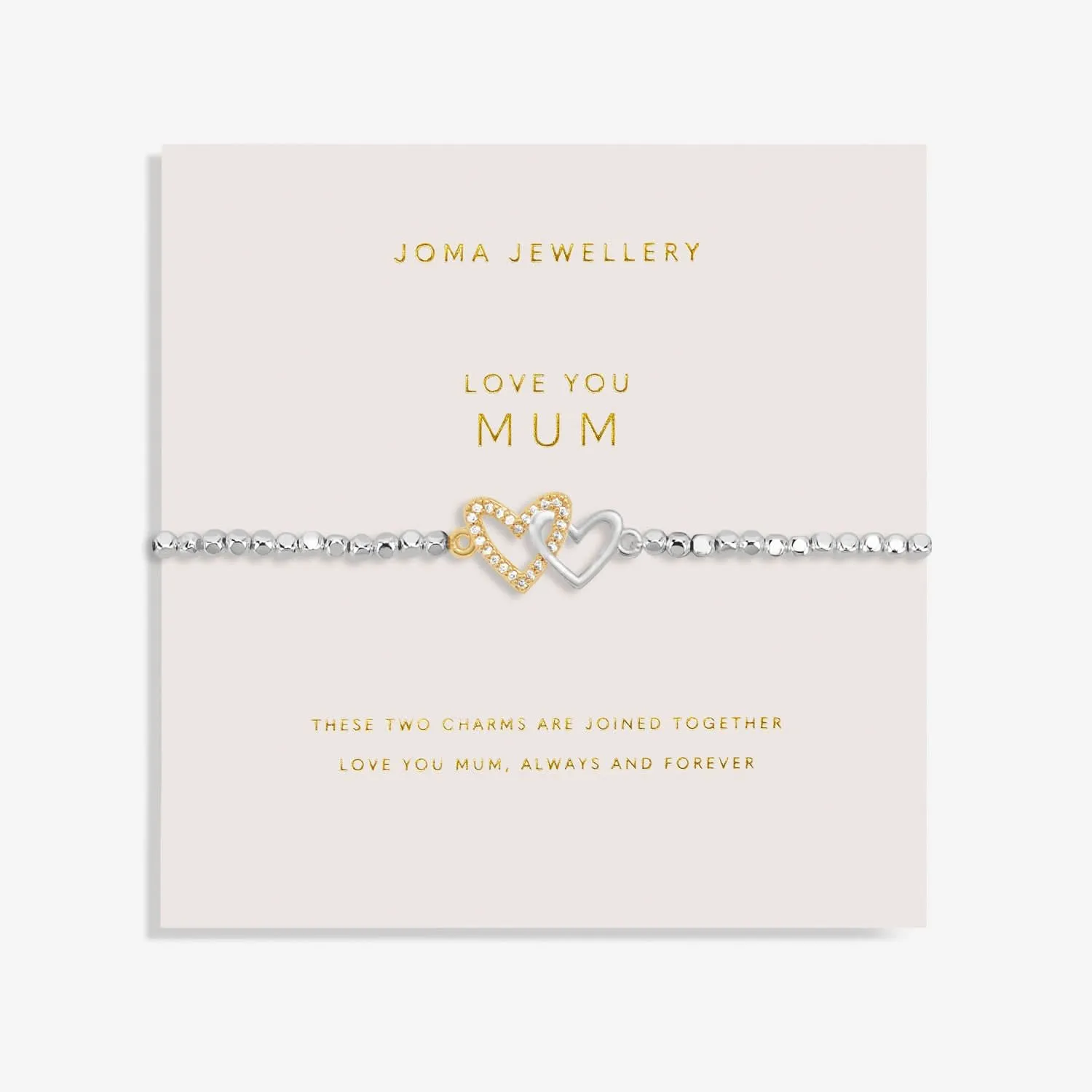 Forever Yours Love You Mum Silver Gold Plated Bracelet 7477 Joma Jewellery
