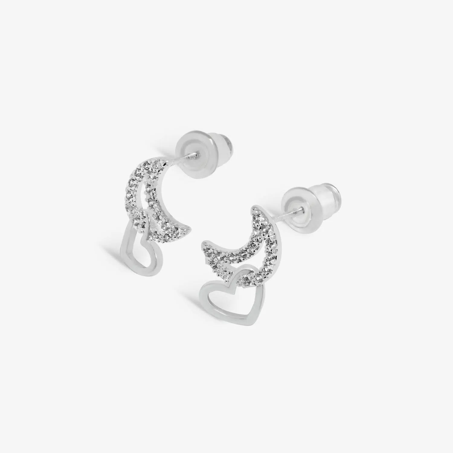 Forever Yours Love You To The Moon Silver Plated Earrings 7507 Joma Jewellery