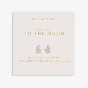 Forever Yours Love You To The Moon Silver Plated Earrings 7507 Joma Jewellery