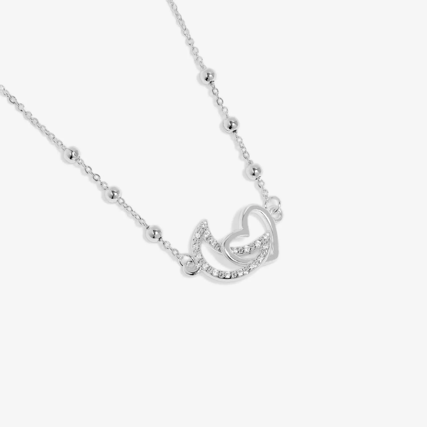 Forever Yours Love You To The Moon Silver Plated Necklace 7488 Joma Jewellery