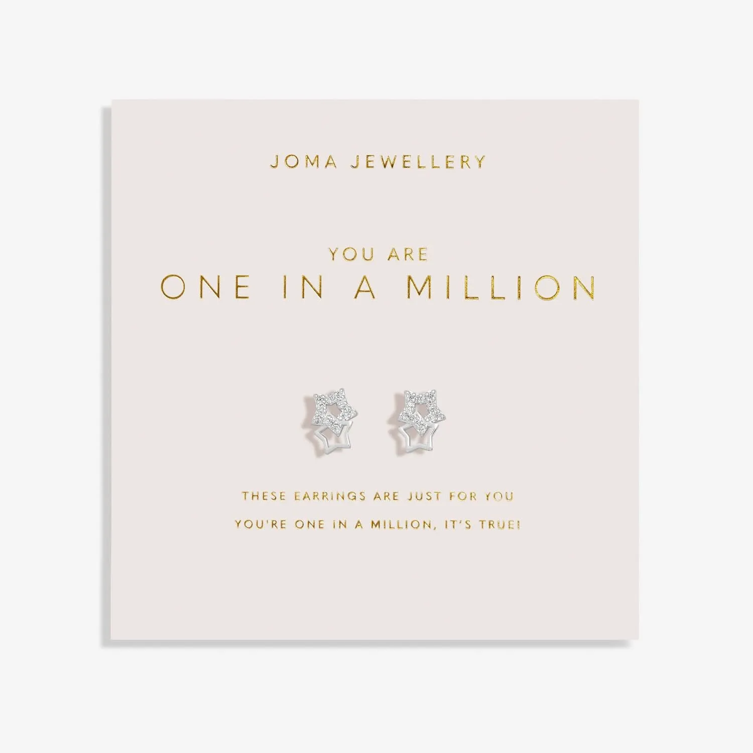 Forever Yours You Are One A Million Silver Plated Earrings 7510 Joma Jewellery