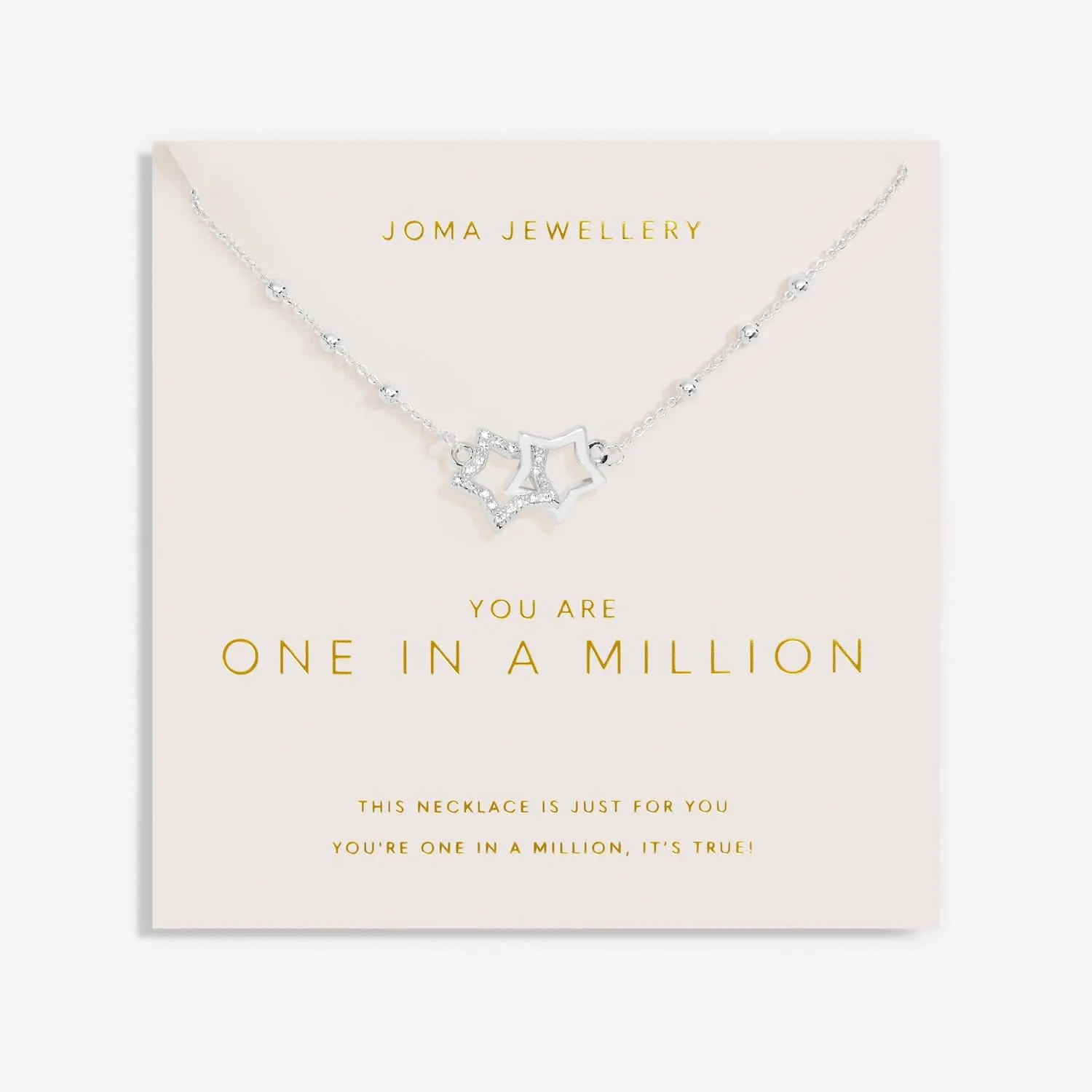 Forever Yours You Are One A Million Silver Plated Necklace 7491 Joma Jewellery