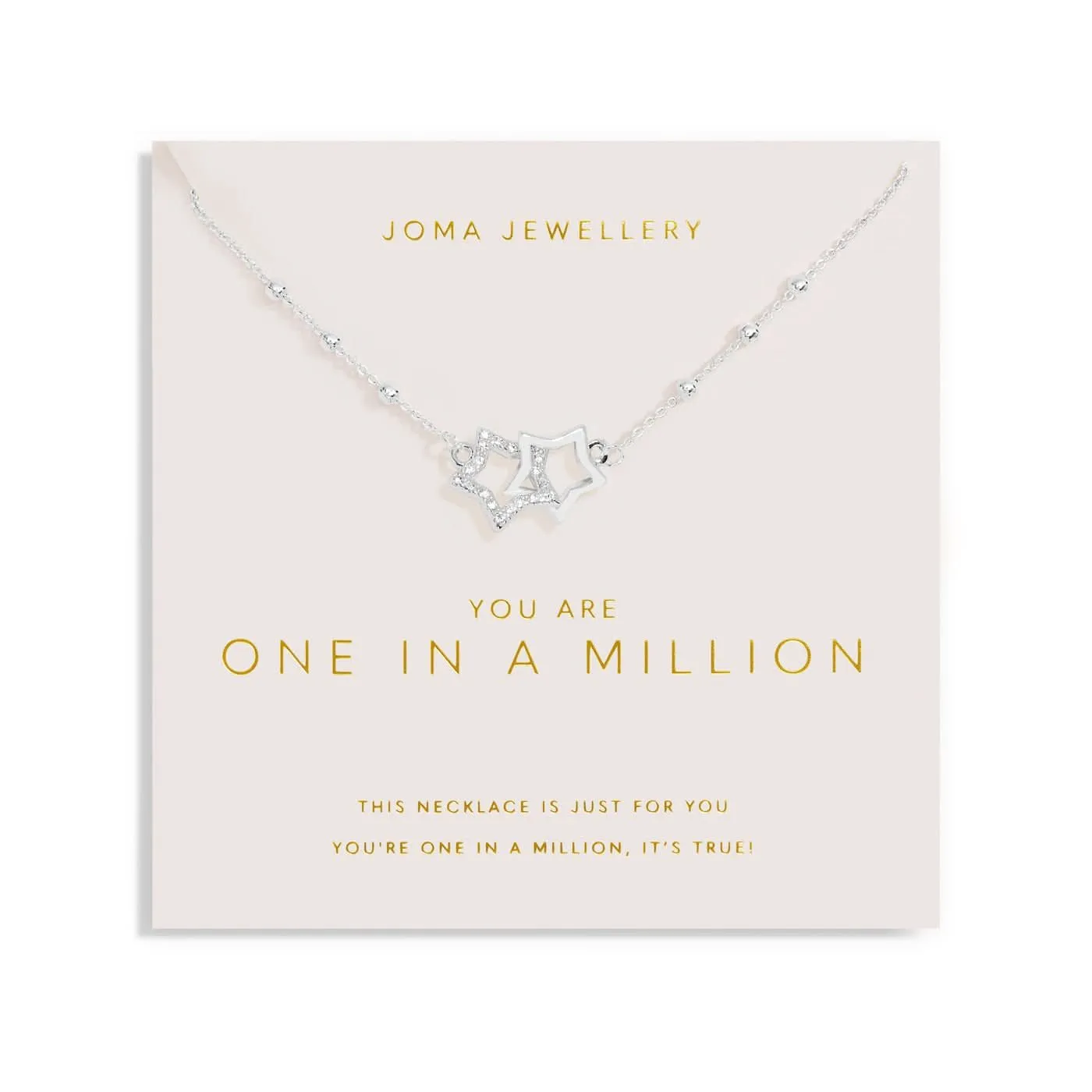 Forever Yours You Are One A Million Silver Plated Necklace 7491 Joma Jewellery