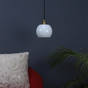 Formul White Metal Hanging Light by SS Lightings contemporary ceiling fixture