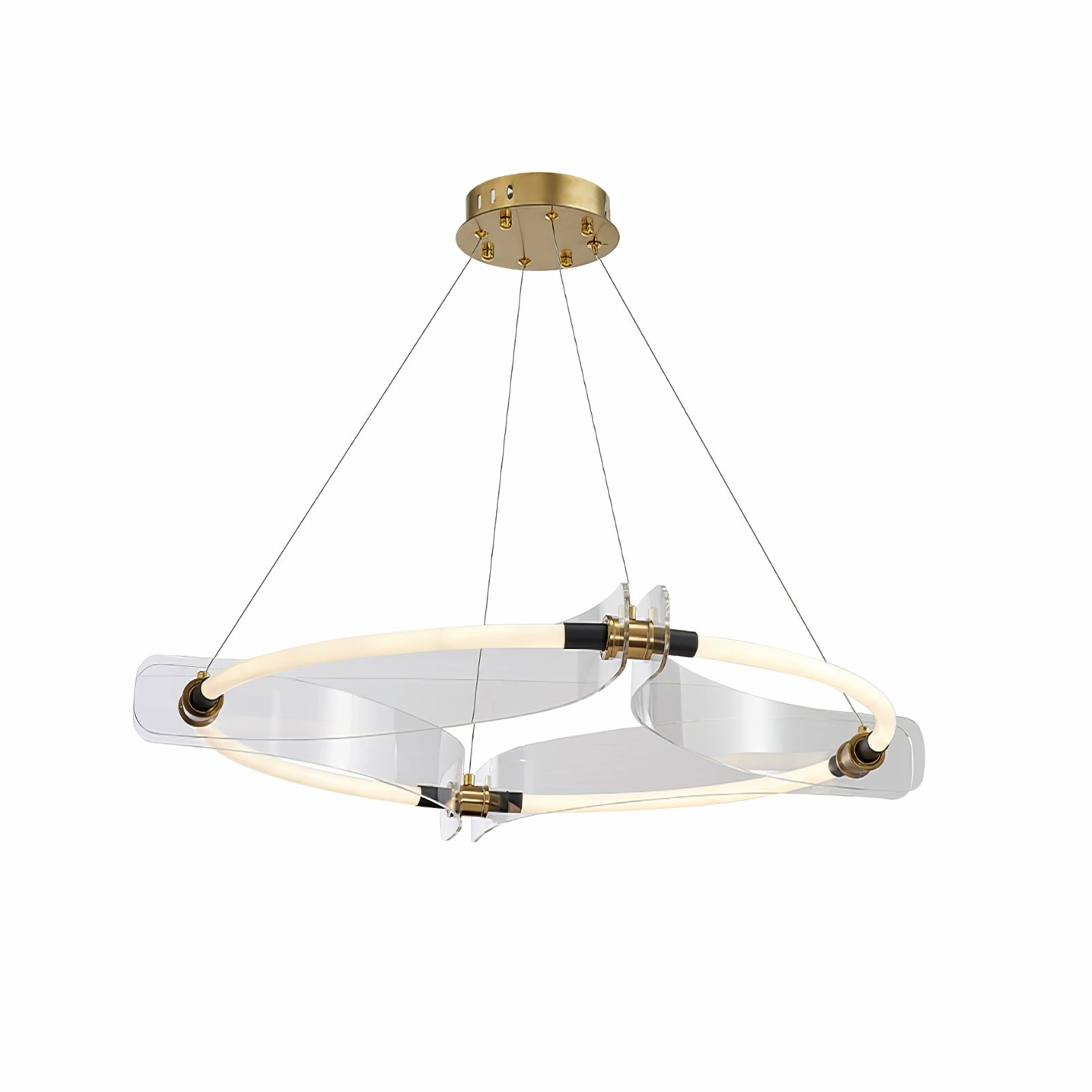 Four Acrylics Round Chandelier