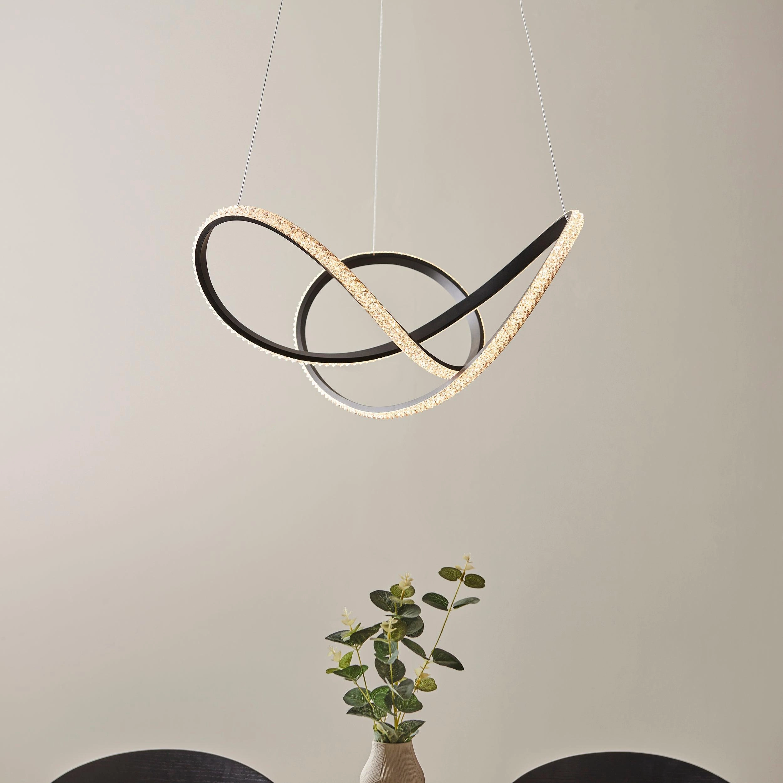 Francisca Modern LED Clear Faceted Acrylic Ceiling Pendant Light minimalist ceiling light